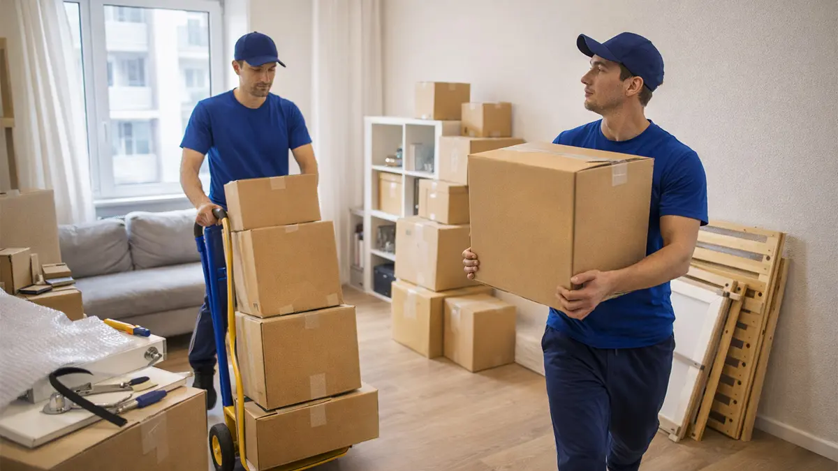 3 Zimmer Umzug lokal – mittleres Umzugsvolumen mit mehreren Umzugskartons