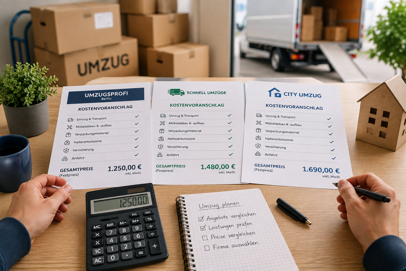 Umzugsangebote vergleichen: So finden Sie das beste Umzugsunternehmen